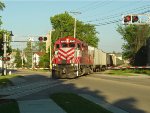 WSOR 4003 crossing Fulton St. (State Highway 59) westbound